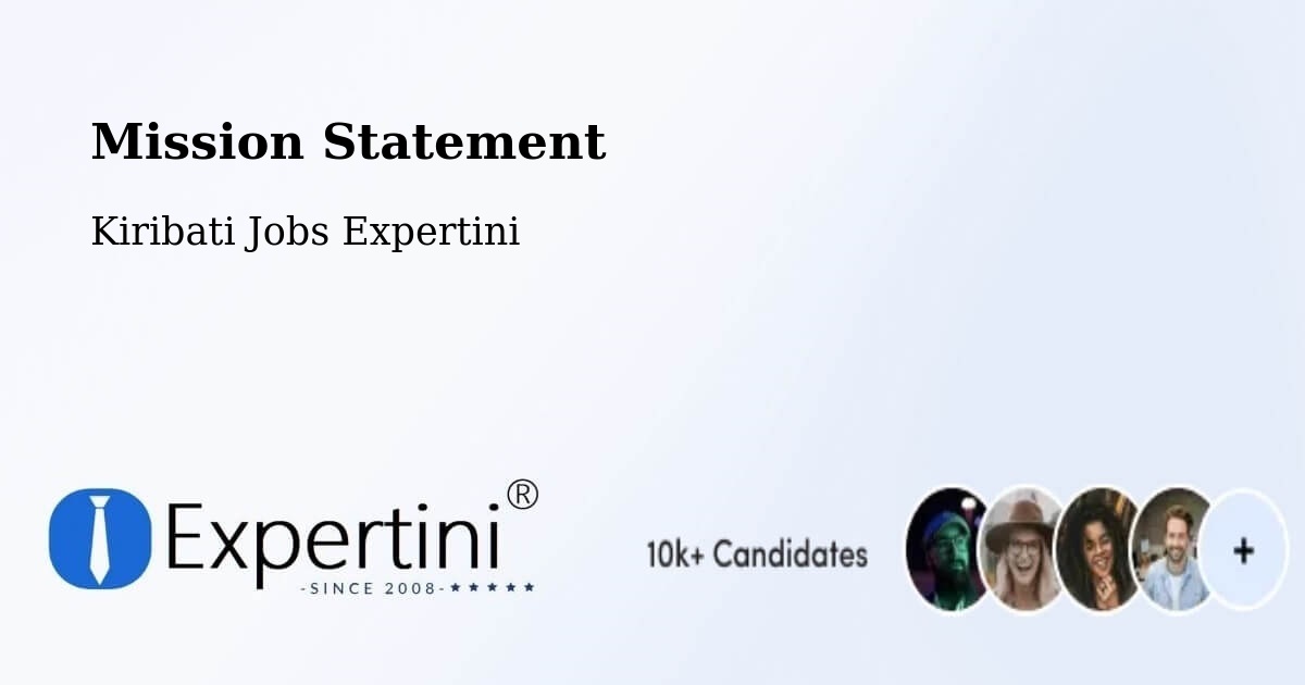 Corporate Mission – Nikunau - Kiribati Jobs Expertini